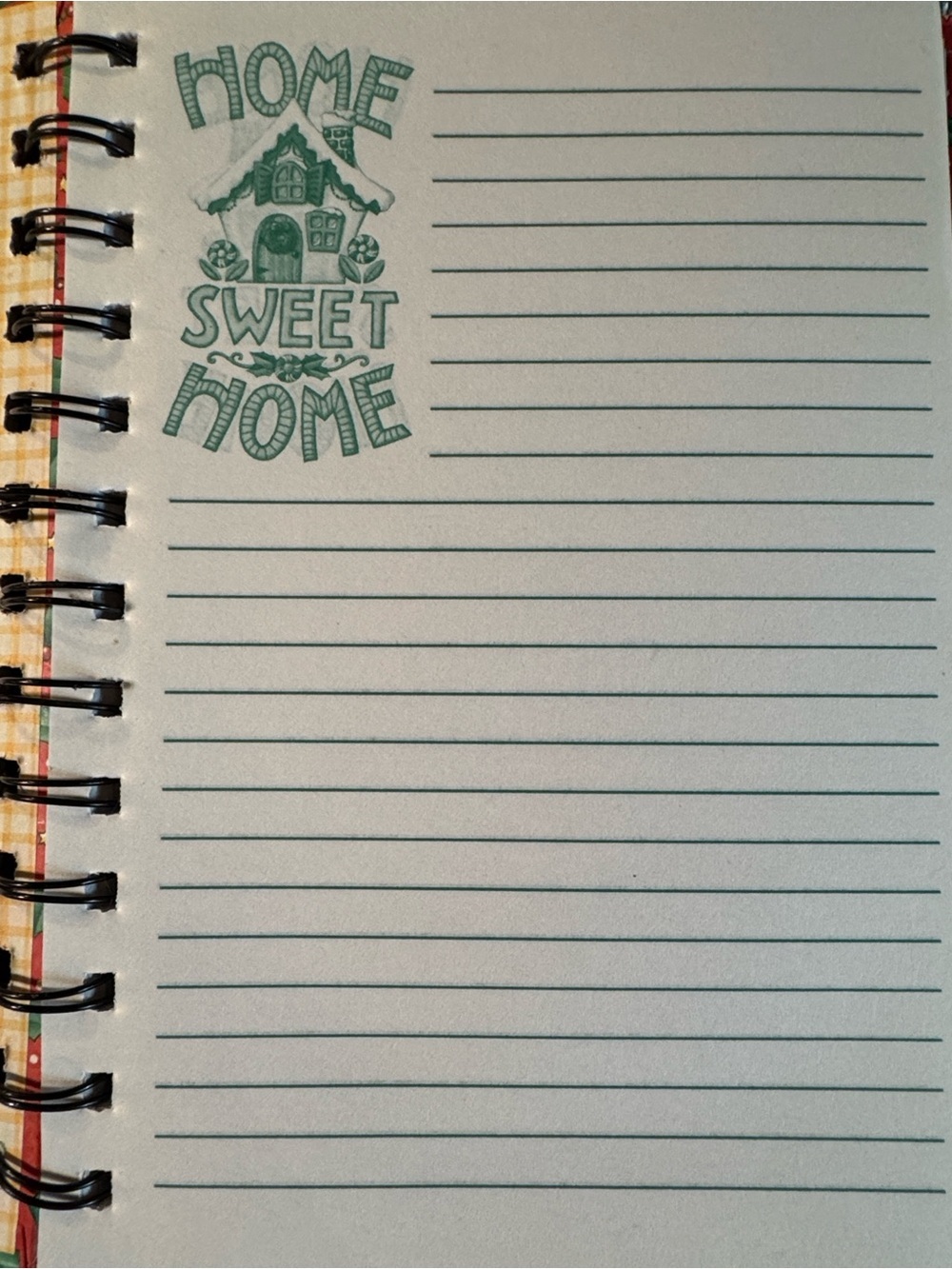Devotinal Notebook Office | Holiday Red Home Sweet Home Spiral Notebook | Poshmark